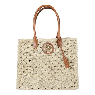 Versace Tote Bags, female, Beige, Size: ONE SIZE La Medusa Large Canvas Tote