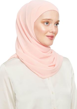 World of Shawls Ready To Go Instant Hijab for Ladies Girls Women Turkey Premium Quality Chiffon Scarf (Baby Pink)