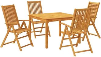 vidaXL Vidaxl - Juego De Comedor De Jard&iacute;n 5 Piezas Madera Maciza De Acacia