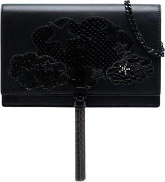 Saint Laurent Pre-owned The Kate Wallet on Chain - Dames - Vintage Clutch - Zwart - ONE Size - Leer - Vintage