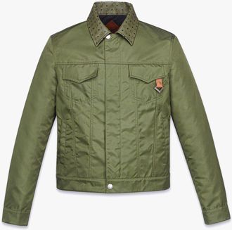MCM Jacket In Econyl And Monogram Print Leather