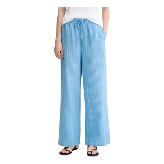 Marc O'Polo Wide Broeken - Dames - Wijde Broeken - Blauw - M - Broeken