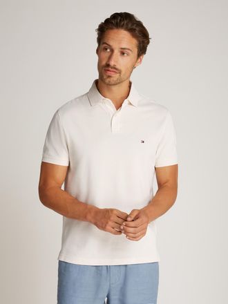 Tommy Hilfiger Poloshirt TOMMY HILFIGER 1985 REGULAR POLO, Herren, Gr. XXL, weiss (ivory petal), Piqu&eacute;, Obermaterial: 96% Baumwolle, 4% Elasthan, Basic, normal, Shir
