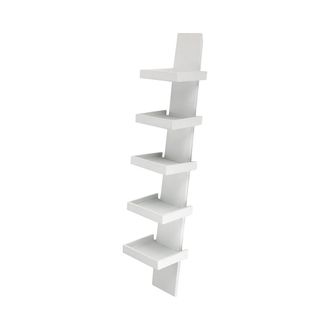 Oresteluchetta Estanter&iacute;a De Pared Moderna De Dise&ntilde;o Con 5 Estantes H155cm Erie White