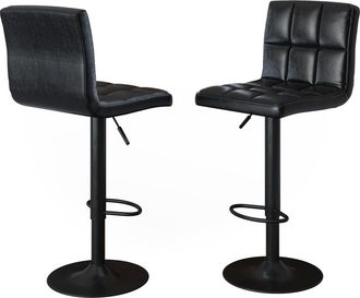 Vicco Taburete De Bar Conjunto De 2 Sena, Negro, 42 X 94 Cm, Vicco