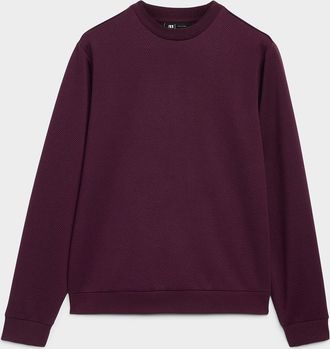 Le 31 Mens Embossed geo sweatshirt