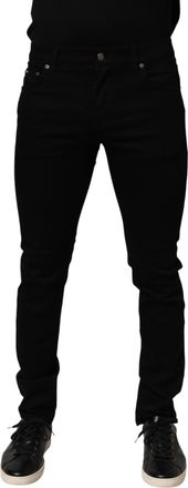 Dolce & Gabbana Black Cotton Stretch Slim Fit Men Denim Jeans Co+02 Clothing