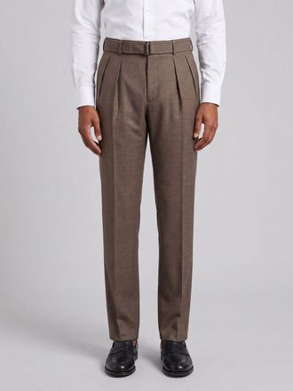 Tagliatore Pantaloni sartoriali in lana vergine a vita alta con pince