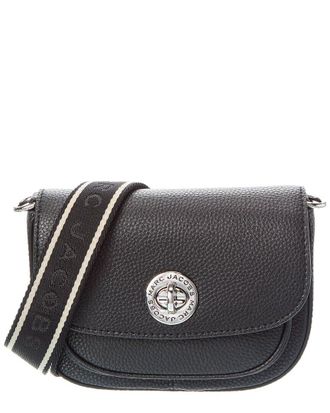 Marc Jacobs Signet Turnlock Small Leather Saddle Bag