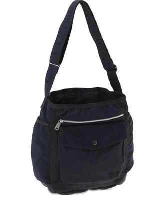 Porter-Yoshida & Co. zip-pocket shoulder bag - unisex - Nylon/Cotton - One Size - Blue
