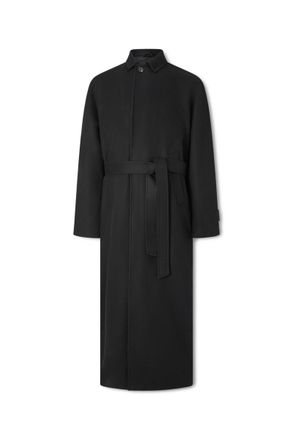 Saman Amel Belted Wool Overcoat