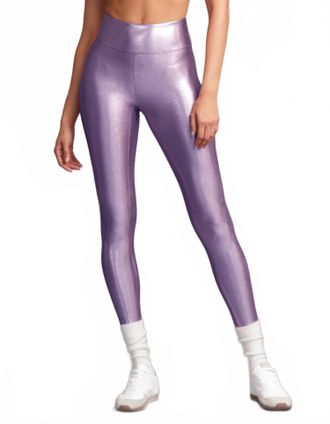 Heroine Sport Marvel Metallic Performance Legging In Lavender