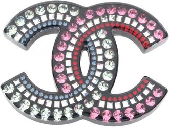 Chanel Pre-owned Jewellery, female, Multicolor, Size: ONE SIZE Pre-owned Logo Brooch