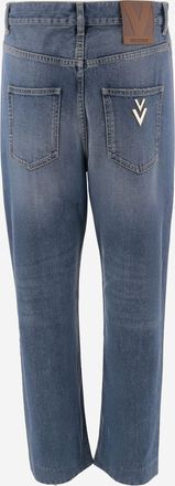 Valentino Womens Jeans Cotton Denim Trousers
