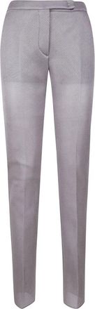 Max Mara Slim-fit Pantalon - Dames - Slim Fit Broeken - Paars - S - Broeken