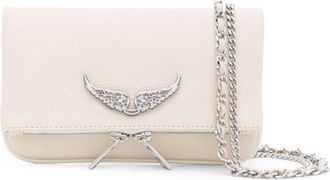Zadig&Voltaire Swing Your Wings Rock Nano leather crossbody bag - women - Cotton/Calf Leather - One Size - White