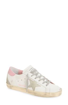 Golden Goose Super-Star Low Top Sneaker in White/Ice/Light Pink at Nordstrom, Size 11Us