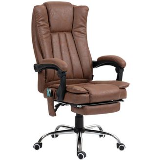 Vinsetto Silla oficina masaje 62x67x120 cm marr&oacute;n
