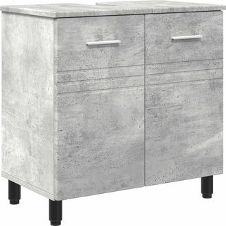 vidaXL Unidad De Tocador De Ba&ntilde;o Gris Hormig&oacute;n 60 X 35 X 60 Cm Vidaxl