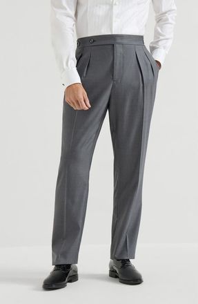 Brunello Cucinelli Tuxedo trousers in Medium Grey at Nordstrom, Size 48 It