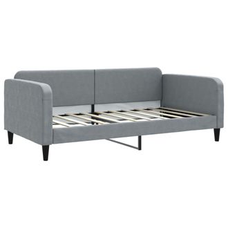 vidaXL Sof&aacute; Cama De Tela Gris Claro 100x190 Cm Vidaxl