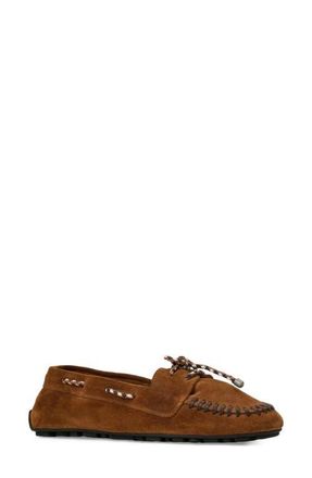 Aquatalia Qually Weatherproof Loafer in Cognac Suede at Nordstrom, Size 10.5