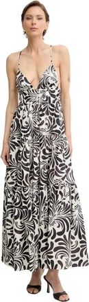 Twinset Ppy 2-Sud 0Ye Maxikleid - Dames - Maxi kleedjes - Veelkleurig - M - Wol - Kleedjes