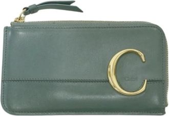 Chlo&eacute; Pre-owned Coin Case - Dames - Vintage Accessoires - Groen - ONE Size - Leer - Vintage