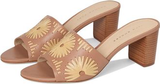 Jack Rogers Susie Sandal - Nappa/Raffia Womens Dress Sandals Cafe Au Lait/Natural : 7.5 M, Leather