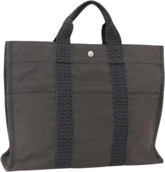 Herm&egrave;s Pre-owned Vintage Tote Bag - Dames - Vintage Shopper - Grijs - ONE Size - Leer - Vintage