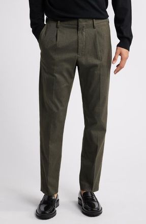 Nn.07 Bill 1067 Pleated Dress Pants in Dark Army at Nordstrom, Size 34 X 32