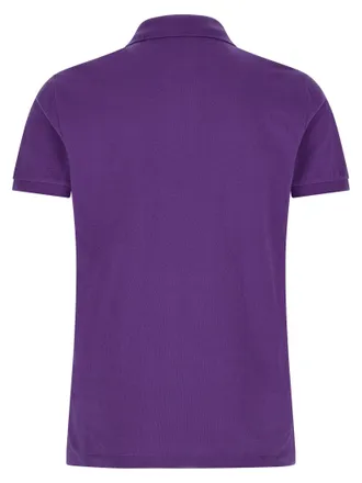 Polo Ralph Lauren Logo-Embroidered Piqu&eacute; Cotton Polo - Purple