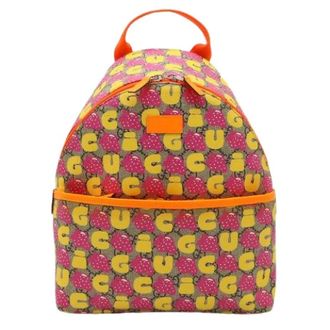 Gucci Pre-owned Backpacks, unisex, Multicolor, Size: ONE SIZE Pre-owned GG Supreme Strawberry Print Backpack