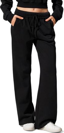 LilySilk Seamflow Stride Sweatpants in Black at Nordstrom, Size X-Small