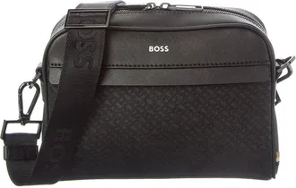HUGO BOSS Zair Mp Squared Leather Crossbody