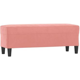 vidaXL Vidaxl - Banco De Terciopelo Rosa 100x35x41 Cm