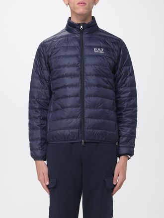 Emporio Armani Piumino corto in nylon trapuntato con collo alto e chiusura a zip