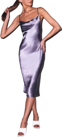 Fleur du Mal Cowl Neck Slip Dress in Lavender Smoke at Nordstrom, Size X-Small