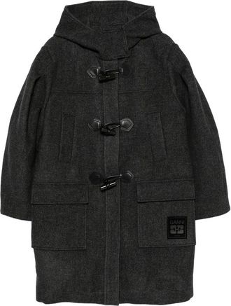 Ganni Hooded Toggle-fastening Coat