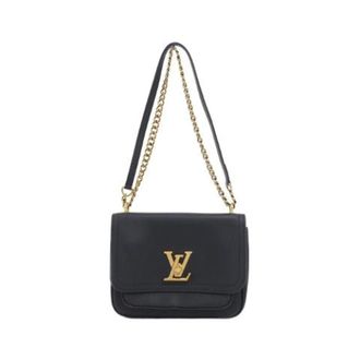 Louis Vuitton Pre-owned Lockme Calf Shoulder Bag - Dames - Pre-owned - Zwart - Maat: ONE Size Leer
