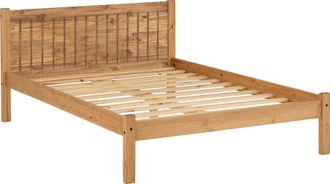 Seconique MAYA 46 DOUBLE BED - DISTRESSED WAXED PINE - SECONIQUE | TJ Hughes
