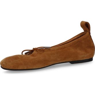 Alohas Rosalind Leather Ballet Flat in Suede Tan at Nordstrom, Size 10-10.5Us
