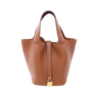 Herm&egrave;s Borsa a secchiello vintage Pre-owned - - Pre-owned - Donna - Marrone - ONE SIZE