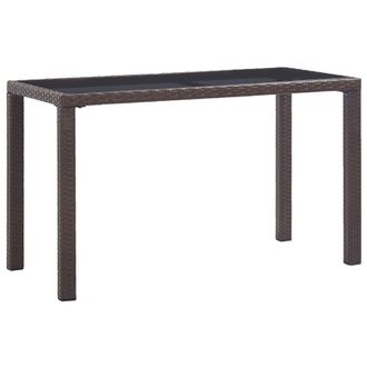 vidaXL Furniture Limited - Mesa De Jard&iacute;n De Rat&aacute;n Sint&eacute;tico Marr&oacute;n