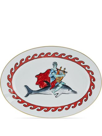 Ginori 1735 Serveerbord met print - Wit
