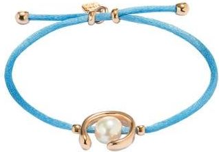 UNOde50 Blue Thread Bracelet with Pearl Shell Findings Plated in 18K Gold at Nordstrom, Size Medium