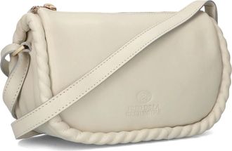 Fred De La Bretoniere Tassen, Dames, Beige, ONE Size, Leer, Elegante Crossbody Nappa Leren Tas