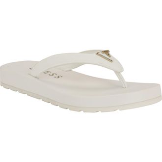 Guess Candry Flip Flop in White at Nordstrom Rack, Size 10