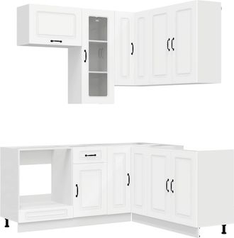 vidaXL Unidad De Cocina Kalmar 8 Uds. Blanco Madera De Ingenier&iacute;a Vidaxl
