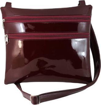 Loni Super Cross-Body Shoulder Bag Flat in Patent